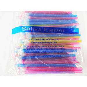 Diş PVC emme ipuçları kavisli ipuçları/diş araçları tükürük eejeİpuçları çin'den tek kullanımlık emme tüpü - Product Image 2