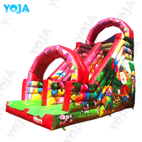Glissière gonflable colorée de thème de clown rouge pour le château de rebond de terrains de jeux avec la conception drôle de clown pour le divertissement des enfants