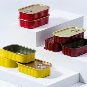 Latas de Metal de 160g para Atún y <span class=keywords><strong>Sardinas</strong></span>, Paquete de 2 Latas Vacías Selladas <span class=keywords><strong>con</strong></span> Tapa Fácil de Abrir, Suministro de Fabricantes - Product Image 4