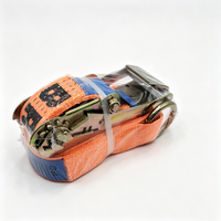 5Ton Ratchet Strap With Customized Hook Printed Polyester Cargo Lashing Strap for Truck Trailer Cargo Securing