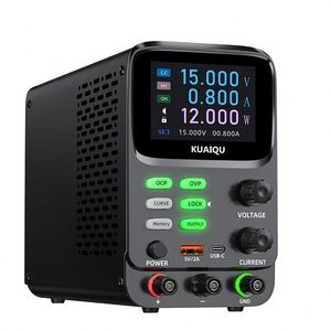 KUAIQU 5 cifre di alimentazione regolabile programmabile 30V <span class=keywords><strong>10A</strong></span>, 0,001a Tester di simulazione batteria, Display iperbolico OCP OVP di uscita - Product Image 1