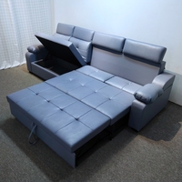 Lit pliant moderne avec canapé canapé de rangement cum lit en forme de l canapé-lit