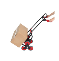 Chariot à main à plateforme à 6 roues robuste pour monter les escaliers, cadre en métal pliable, chariot de transport OEM