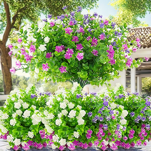 Arbusto de Flores Artificiales de Madera de Color Mixto Personalizable, Resistente a los Rayos UV, Follaje Artificial para Decoración de Jardín, Patio y Paisaje - Product Image 2