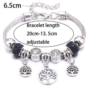 Wholesale Crystal Cut Glass Bead <b>Bracelets</b>, Diamond Accent Charm Bangle, Fashion Hand Jewelry Ornaments for Women Ladies Daily P - Product Image 4