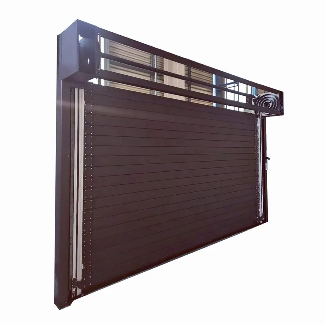 Residential Delux Villa Small Spiral Rail Box Aluminum Alloy Fast Rolling Shutter Rapid Garage Doors