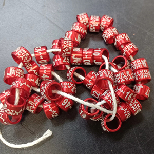 Op maat gemaakte <span class=keywords><strong>design</strong></span> race-duiven metalen ringen, kleurrijke aluminium vogelringen, kanarie- en papegaaienpootbanden te koop - Product Image 1