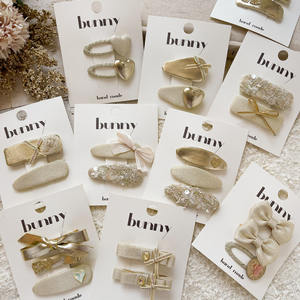 Nouvelle pince à cheveux pour enfants, série <span class=keywords><strong>Golden</strong></span> Bright Leather, style Sweet Girl, mignonne et polyvalente, pour cheveux rebelles et franges, pince latérale pour bébé - Product Image 3