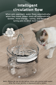 Fontaine à eau pour animaux de compagnie imperméable de 2 L pour chiens et chats, super silencieuse, automatique, avec poignée, alimentée par charge, utilisation en intérieur - Product Image 2