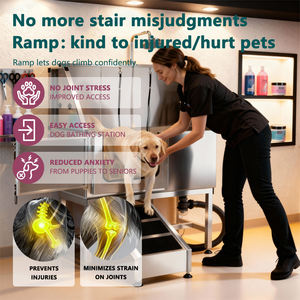 Petsproof luxe multifonction en acier inoxydable 304 201 <span class=keywords><strong>douche</strong></span> à main énormes gros chiens chats toilettage des animaux bain étuis en bois - Product Image 3