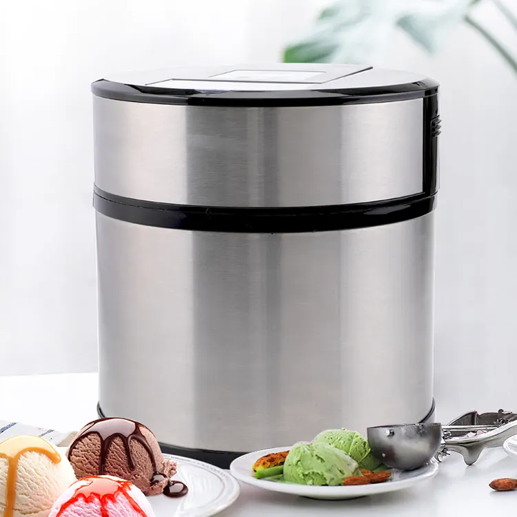 Home Use Automatic Small Hard Ice Cream Machine Fruit Ice Cream Maker Ice Cream Freezer Electric 12 Round Household 1.5 120