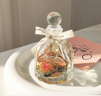 Fabricants de diffuseur de roseaux 100ML diffuseur de roseaux en verre de luxe avec fleur sèche