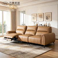Canapé-lit carré ergonomique moderne 3 places réglable, rembourré en éponge, revêtement en cuir véritable, pour salon et hôtel
