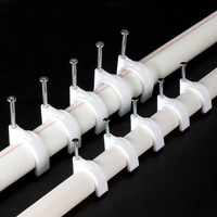 Clips de fixation murale pour câbles électriques en plastique de différentes tailles, organisateurs de fils ronds