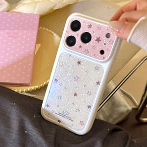 <span class=keywords><strong>Cover</strong></span> per <span class=keywords><strong>iPhone</strong></span> 15 16 17 17 Pro Max in TPU+PC con finestra grande, stile coreano, glitter a stella, guscio rigido, effetto caramella <span class=keywords><strong>arcobaleno</strong></span> lucido - Product Image 2