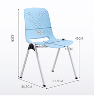 Vente en gros de chaise de salle à manger en plastique chaise empilable pour la formation école restaurant centre commercial événement d'affaires