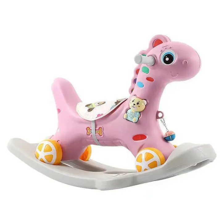 best price early education function plastic rocking horse and scooter 2 in 1 with thickened bottom board for 1-5 years children