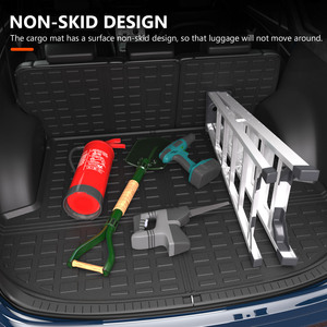 Alfombrilla de respaldo trasero Forro de carga trasero Compatible con 2021-2023 <span class=keywords><strong>Hyundai</strong></span> Santa Fe Durable TPE Trunk Liner - Product Image 5