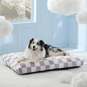 Wolk Bloem Plaid Rechthoekige Kattenbed Hondenbed Zacht Pluche Wasbaar Dik Comfortabel Antislip Huisdier Nest Zelfverwarmend voor Huisdieren - Product Image 4