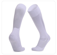 Chaussettes de sport professionnelles pour hommes, antidérapantes, épaissies, absorbant la transpiration, respirantes, de couleur unie pour le baseball et le football.