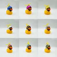 Ornement de canard avec doigt d'honneur pour vélo, véhicule électrique et voiture - Matériau ABS et silicone, couleur rose, design de dessin animé haute performance
