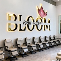 Enseignes LED 2025 pour Salons de Beauté et Spas, Lettres Acryliques Lumineuses, Enseigne Personnalisée pour Bureaux et Entreprises, Signalétique Rétroéclairée, Résistante à l'Eau