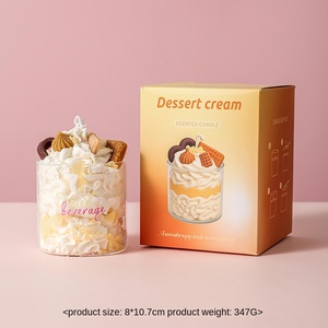 Bougie aromatique en verre pour décoration de la maison, cadeau d'<span class=keywords><strong>anniversaire</strong></span> fait à la main, cire de soja, bricolage - Product Image 1