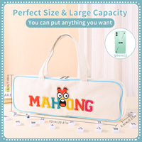 Sac de rangement multifonctionnel de luxe moderne pour Mahjong et jeux de société avec bandoulière réglable, imperméable et résistant à l'usure