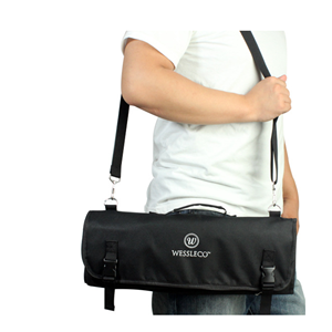 OEM Factory Professional Customized Logo Roll Knife Tool Bag Eco-Friendly Polyester Chef Knife Bag Shoulder Strap - Product Image 3