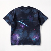 T-shirt en coton premium coupe ample délavé à l'acide, style streetwear, impression DTG Kornit, sport, cyber, rétro, vente en gros OEM