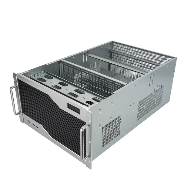 19inch Industrial Rackmount Chassis Support 5090 AI Server Chassis Aluminum Panel 6u EATX Server Case Support 360 Water Cooler