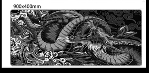 Tapis de Souris Dragon Noir et Blanc, Tapis de Bureau, Tapis de Jeu, Tapis pour Ordinateur Portable, Anime Japonais, Tapis de Clavier en Caoutchouc, Tapis de Souris pour PC, Tapis de Table - Product Image 4