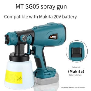 <span class=keywords><strong>Pistolet</strong></span> de <span class=keywords><strong>peinture</strong></span> sans fil professionnel 200W, 1000ml, compatible avec les batteries lithium-ion DW Ryobi 18-20V - Product Image 3