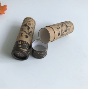 Tube en papier kraft recyclé écologique avec impression personnalisée, contenant cosmétique jetable pour baume solide pour les lèvres - Product Image 4