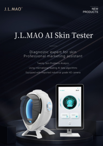 Specchio Magico Intelligente con Analisi della Pelle AI, Rilevatore di Spettro UV e Umidità, Macchina per Analisi della Pelle del Viso da Tavolo, Spina AU/US, LED - Product Image 4