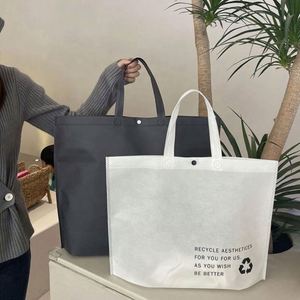 Factory Supplier Plain Solid Color Reusable Folding Storage Non-Woven Shopping Tote <b>Bag</b> for Women - Product Image 4