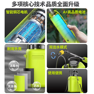 Pulvérisateur à dos vert 6L haute pression pour l'arrosage et la pulvérisation de pesticides en jardinage avec buse à connexion rapide - Product Image 3