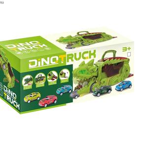 Dinosaure Transport Camion Jouet Enfants Avalant Alliage Voiture Déformable <span class=keywords><strong>Dino</strong></span> Transporteur Véhicule Jouer Ensemble Dinosaure Camion Jouet Vert - Product Image 5