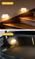 Nouvelle lampe de chevet transfrontalière à induction corporelle LED sans fil, ultra-mince, à commande magnétique, avec fonction de charge et veilleuse