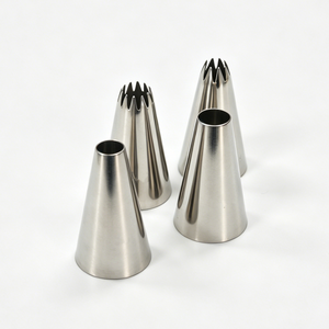 4pc set Piping Tips #10 #12 #21 #32, Multi-size Star & Round Icing Nozzles for Cupcake, <b>Cookie</b> Decorative supply <b>tools</b> - Product Image 1