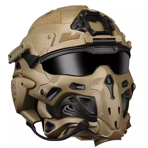Casco tattico tutto in uno con visore integrato e occhiali di sicurezza In ABS Nylon - Product Image 1