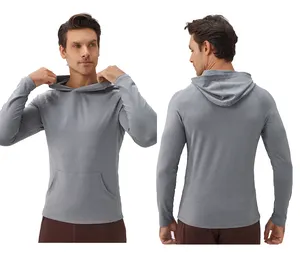 Personnalisé nylon tissu blanc à capuche gym fitness vêtements de sport 2xl vêtements hommes sweats à capuche jogging vente en gros 2024 printemps