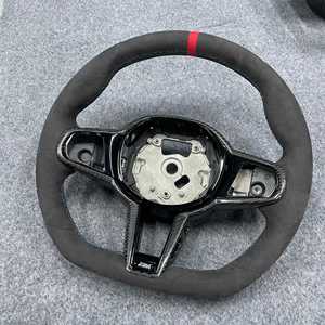 Volant en fibre de carbone CS M4 modifié en forme de D pour un style sportif de luxe, matériau en cuir, compatible avec les modèles F20 F30 F15 F16 F02, adapté au volant M3 - Product Image 2