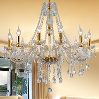 Lustre en cristal de luxe, style européen, moderne, pour salon, salle à manger, hôtel, hall, lampes décoratives élégantes