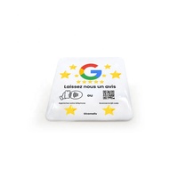 120x120MM Programmable NFC Google Review Card ISO14443A Étanche Époxy Google Review Plate Sticker