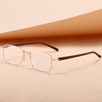 Lunettes de lecture rectangulaires unisexes H8901, 1 pièce, monture en métal, lunettes correctrices de la presbytie pour hommes et femmes, monture en verre