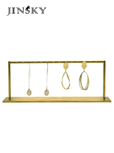 Jinsky Custom Gold Metal <strong>Earrings</strong> <strong>Rack</strong> Jewelry Bracelet Stand Luxury - Product Image 2