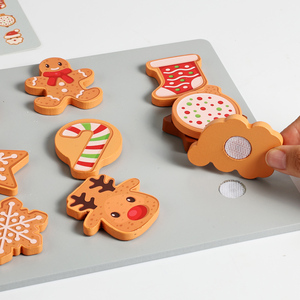 The New Creative Wooden Baking Biscuits Sticky for Kids Christmas Gifts Montessori <b>Educational</b> <b>Toys</b> for Age 3+ Years Old Toddler - Product Image 6