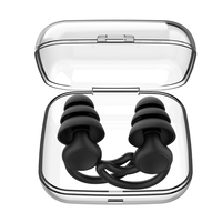 Anthrive 1 paire/pack Bouchons d'oreilles en silicone souple pour dormir, réduction du bruit, réutilisables, étanches, pour la natation
