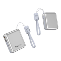 Neue PD22.5W/35W Superschnelle Ladefunktion 10000mAh Ultraflache Typ-C Tragbare Outdoor-Powerbank mit Integriertem Kabel & Lampenanzeige